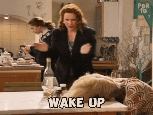 Woman In Kitchen With Por 10 Sign GIF