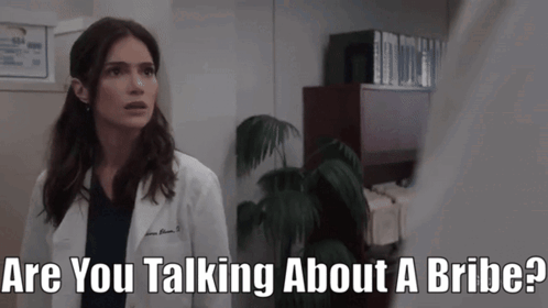 Woman in Lab Coat Saying Are You Talking About a Bride