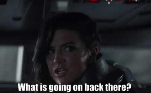 Woman in Leather Jacket Asking What's Going On