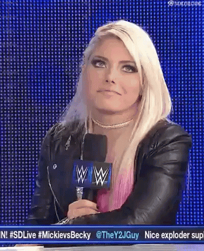 Woman in Leather Jacket at Microphone