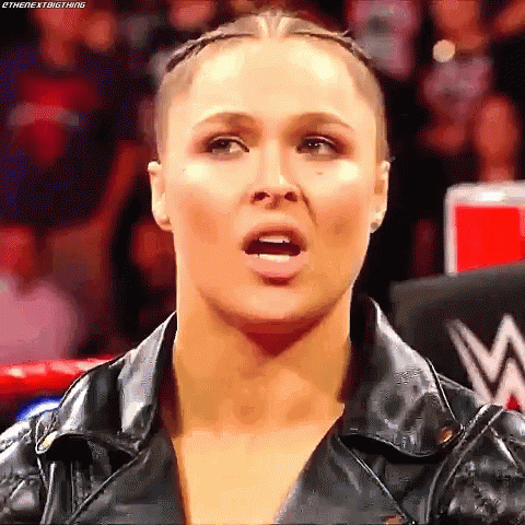 Woman in Leather Jacket Making Funny Face