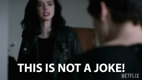 Woman in Leather Jacket Next to Man Says This Is Not a Joke Netflix