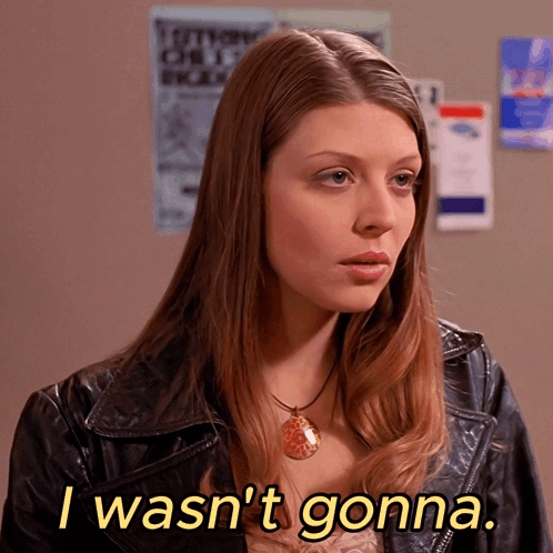 Woman in Leather Jacket Says I Wasn't Gonna