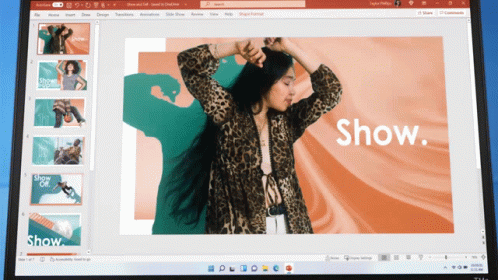Woman in Leopard Print Jacket Saying Show