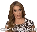 Woman in Leopard Print Shirt Making Funny Face