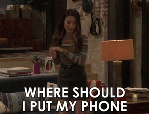 Woman in Living Room With Where Should I Put My Phone