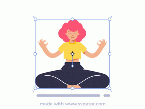 Woman in Lotus Pose www.svgator.com