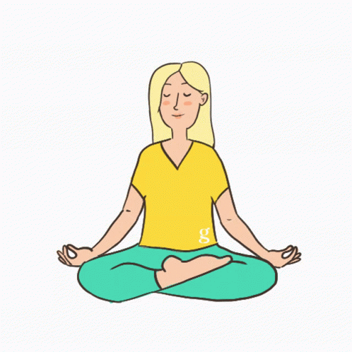 Woman in Lotus Position Eyes Closed