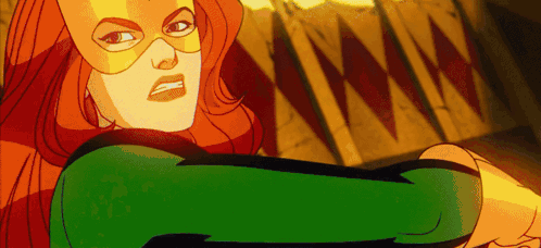 Woman In Mask And Green Costume GIF