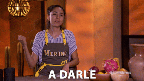 Woman in Merino Apron Says a Darle