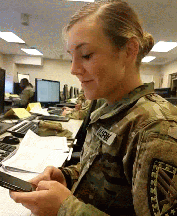 Woman in Military Uniform With US Army Name Tag