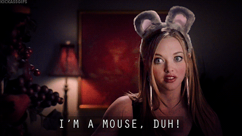 Woman In Mouse Headband Says I'm A Mouse GIF