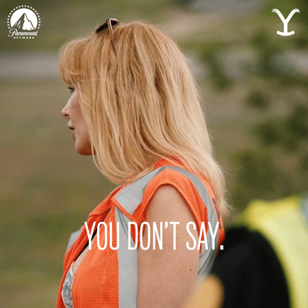 Woman in Orange Vest Saying You Don't Say