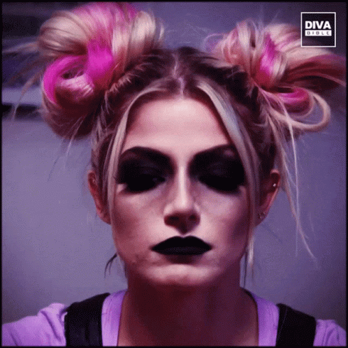 Woman In Overalls And Purple Shirt With Diva Girls GIF