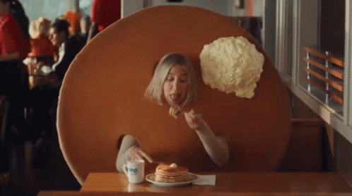 Woman In Pancake Costume GIF