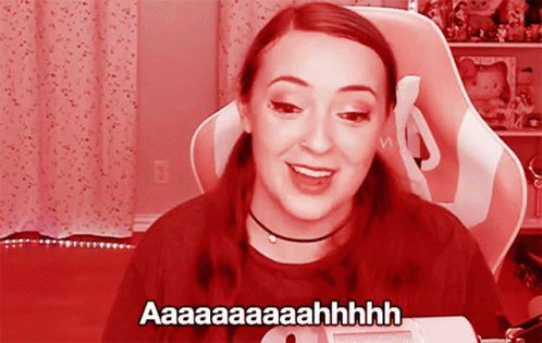 Woman in Pink and White Chair Saying Aa Aa Aahhh
