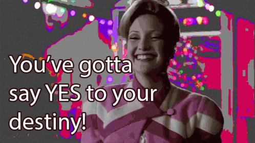 Woman in Pink and White Striped Jacket Smiling You've Gotta Say Yes to Your Destiny