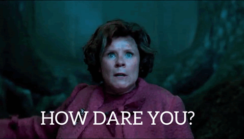 Woman in Pink Dress Asks How Dare You Dark Forest