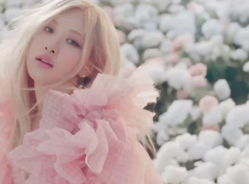 Woman in Pink Dress Dancing in Flower Field