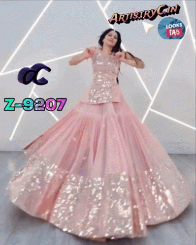Woman In Pink Dress Dancing GIF