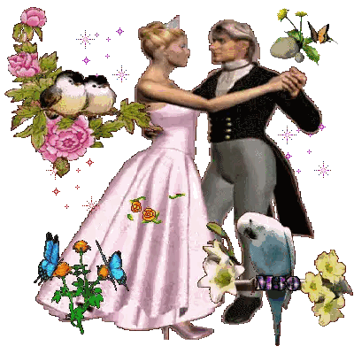 Woman in Pink Dress Dancing with Man in Black Suit