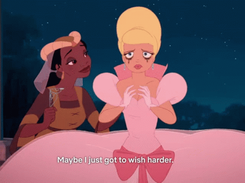 Woman In Pink Dress Maybe I Just Got To Wish Harder GIF