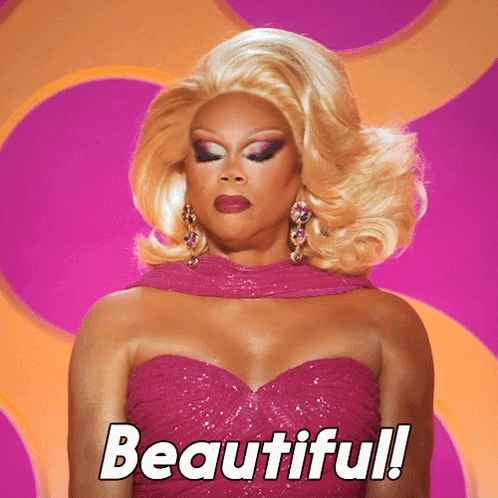 Woman in Pink Dress Saying Beautiful