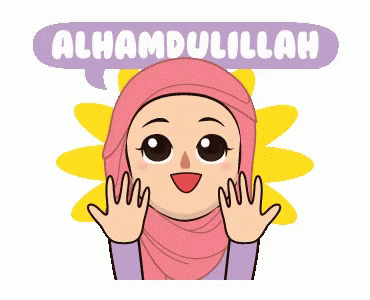 Woman In Pink Hijab Saying Alhamdulillah GIF