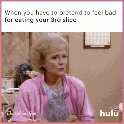 Woman in Pink Jacket Eating Third Slice
