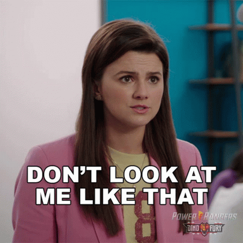 Woman in Pink Jacket Saying Don't Look at Me