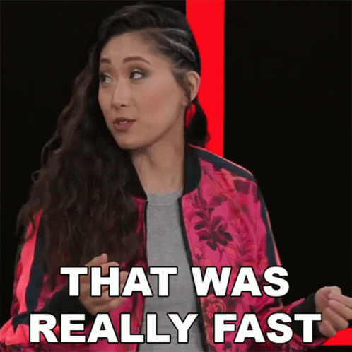 Woman in Pink Jacket Saying That Was Really Fast
