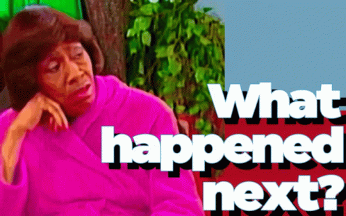Woman in Pink Robe Saying What Happened Next