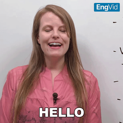 Woman In Pink Shirt Saying Hello GIF