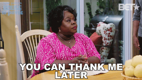 Woman In Pink Shirt Thank You Later GIF