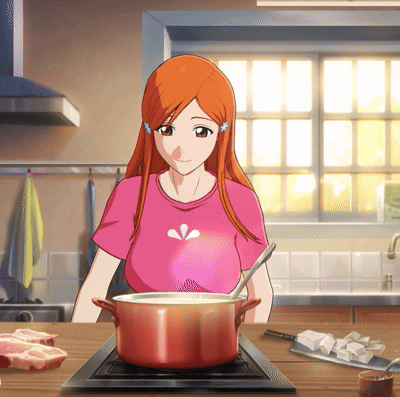 Woman In Pink Stirring Pot GIF
