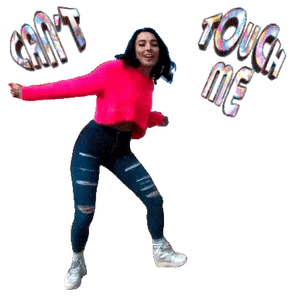 Woman in Pink Sweater Dancing Cant Touch Me