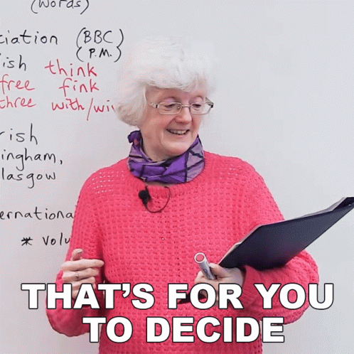 Woman in Pink Sweater Holding Clipboard Saying That's For You