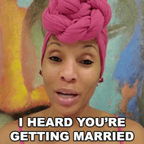 Woman In Pink Turban Talking About Getting Married GIF