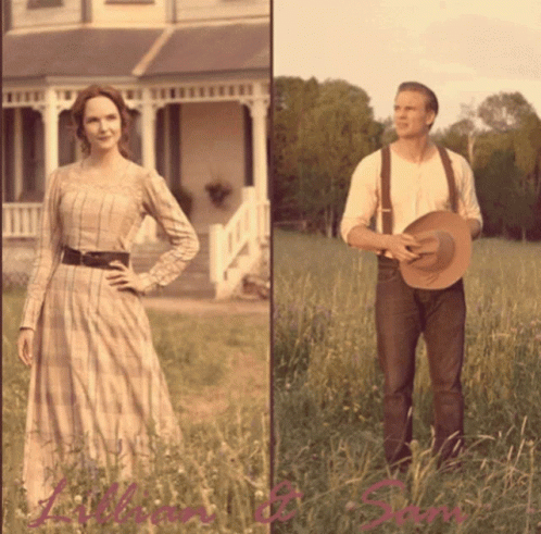Woman in Plaid Dress and Man in Suspenders