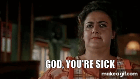 Woman In Plaid Dress Saying God You're Sick GIF