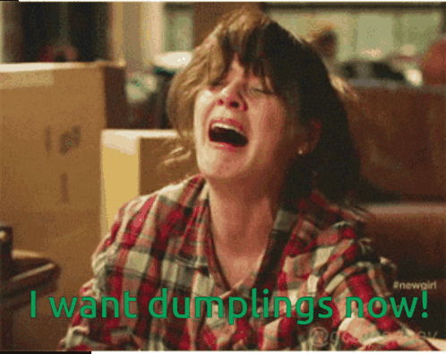 Woman In Plaid Shirt Crying I Want Dumplings Now GIF