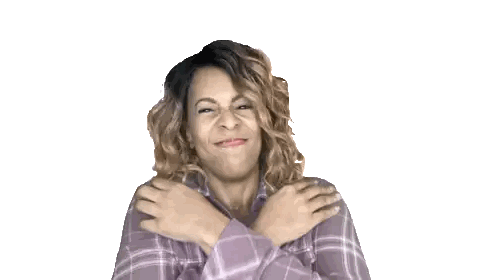 Woman in Plaid Shirt Making Funny Face