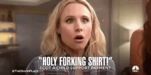 Woman in Plaid Shirt Saying Holy Forking Shirt