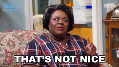 Woman in Plaid Shirt Says That's Not Nice