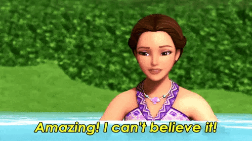 Woman In Pool Saying Amazing I Can't Believe It GIF