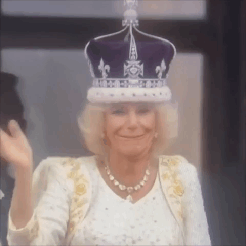Woman in Purple Crown and White Jacket