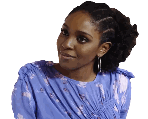 Woman in Purple Floral Dress and Hoop Earrings