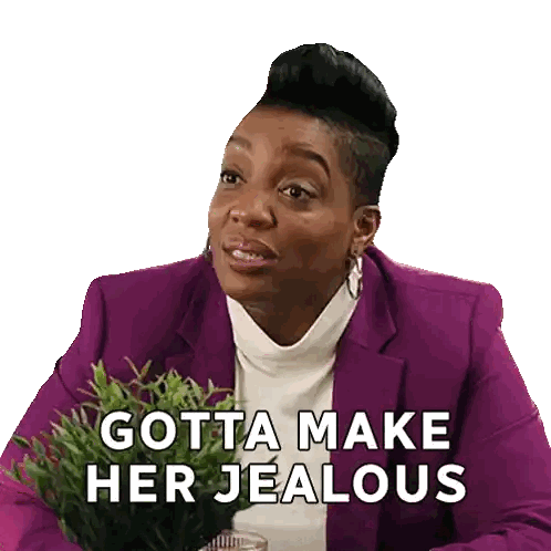 Woman in Purple Jacket Saying Gotta Make Her Jealous