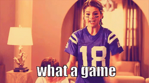 Woman In Purple Jersey Says What GIF