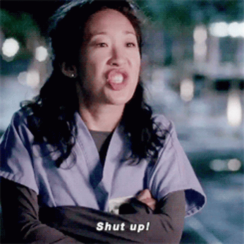 Woman in Purple Scrub Top Says Shut Up